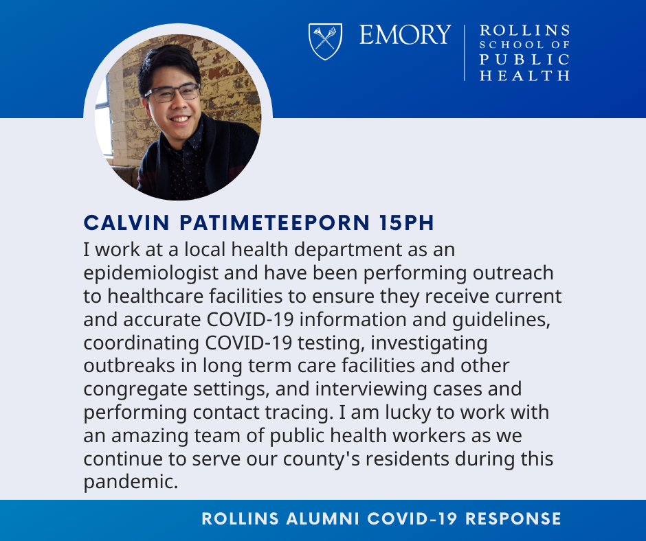 Calvin Patimeteeporn's covid-19 contributions