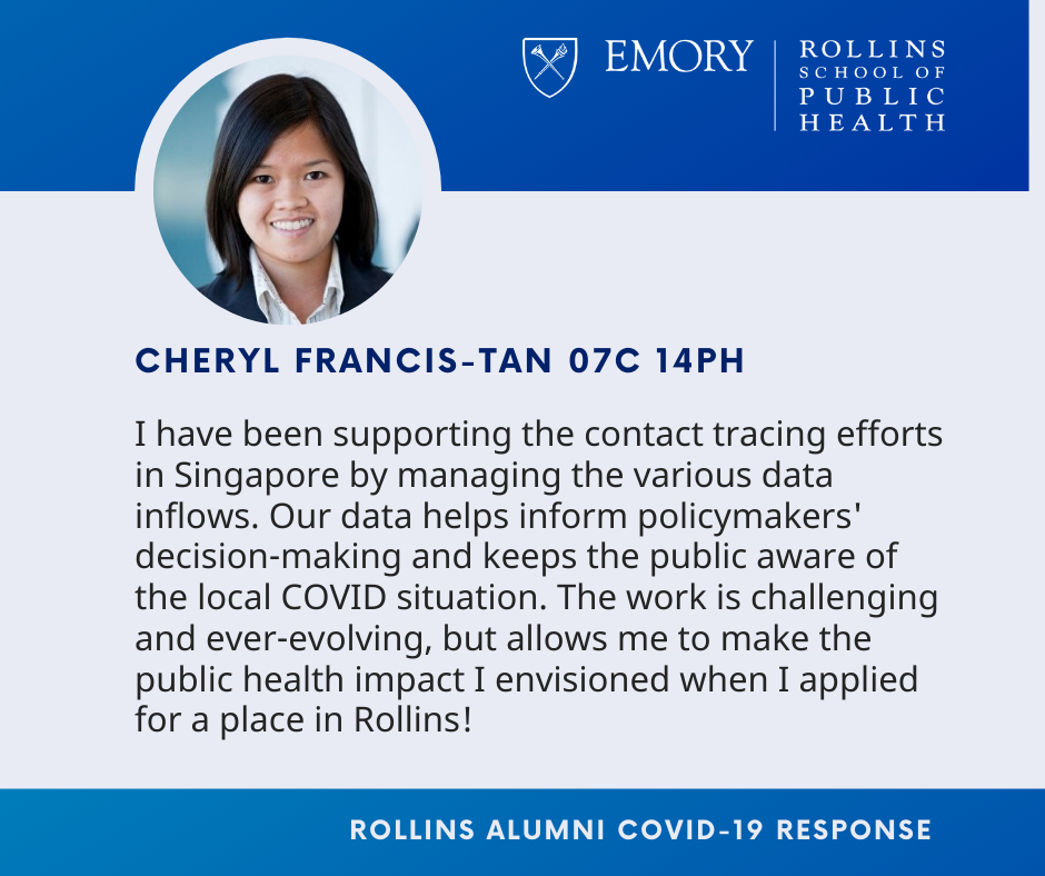 Cheryl Francis-Tan's covid-19 contributions