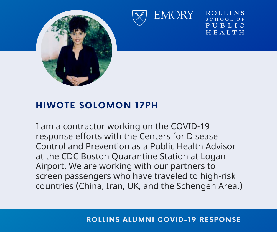 Hiwote Solomon 's covid-19 contributions