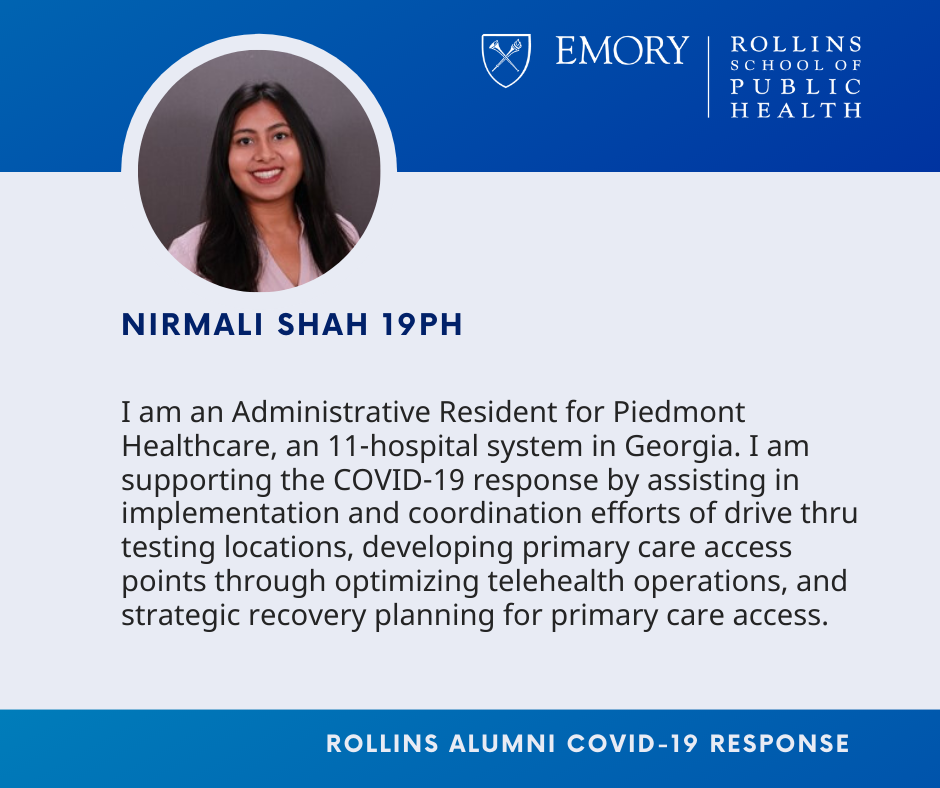 Nirmali Shah's covid-19 contributions