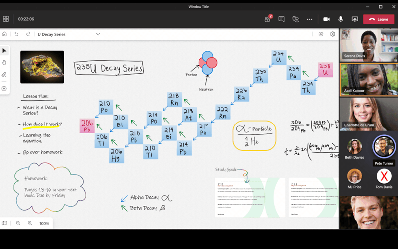 Microsoft whiteboard sample